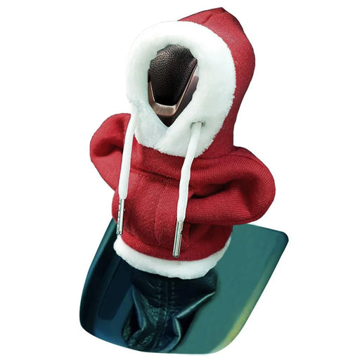 Christmas Style Hoodie Design Car Shift Knob Cover Vehicle Gear Shift Lever Decoration - Red - 1