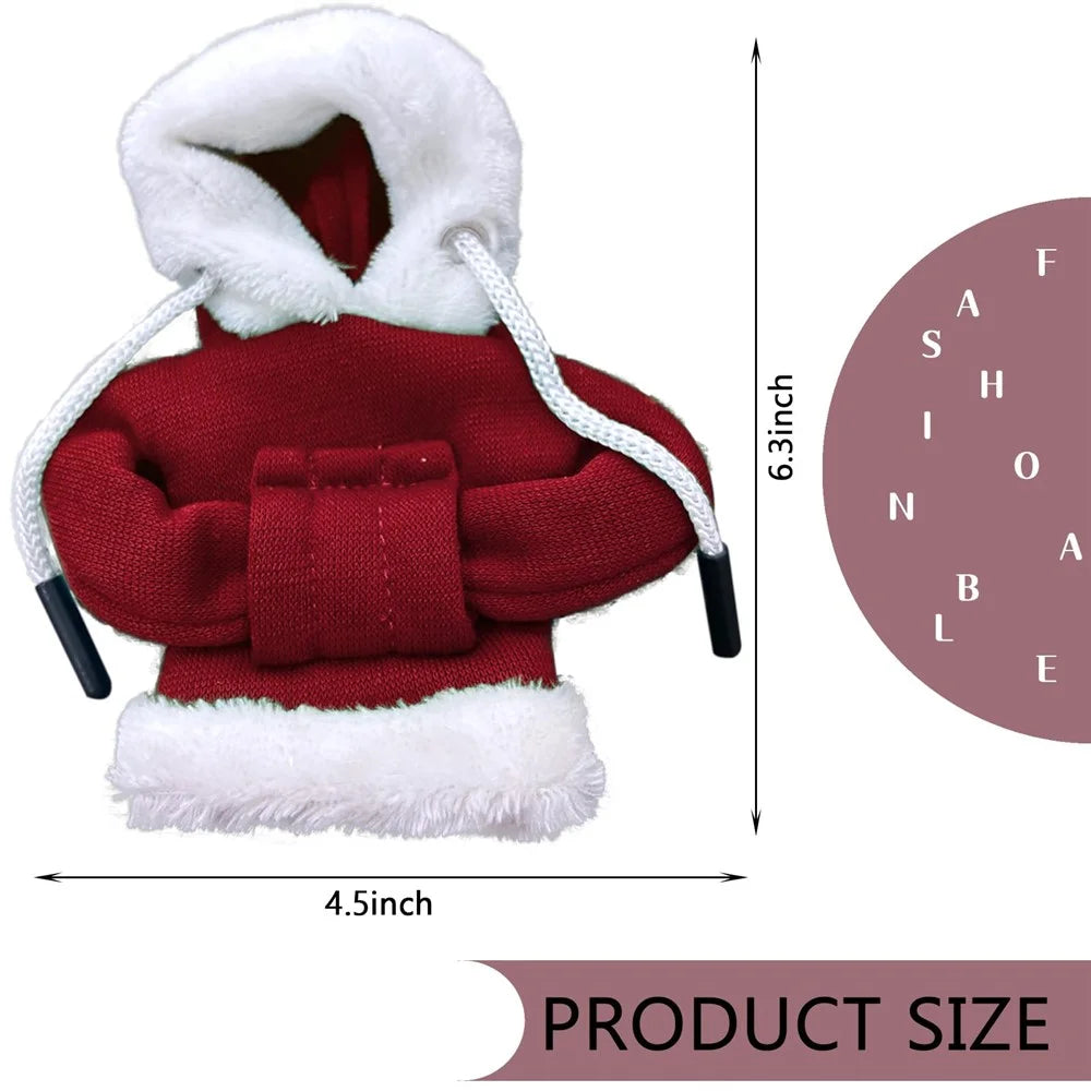 Christmas Style Hoodie Design Car Shift Knob Cover Vehicle Gear Shift Lever Decoration - Red - 7
