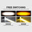 2Pcs IP67 Waterproof Motorcycle Super Bright Spotlight ATV Motorbike LED Headlights with Switch - 4
