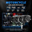 Motorcycle 4-LED Headlight White+Yellow Light Motorbike Spotlight Front Lamp - 3