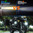 Motorcycle 4-LED Headlight White+Yellow Light Motorbike Spotlight Front Lamp - 4