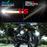 Motorcycle Bright LED Headlight Waterproof White+Yellow Light Motorbike Spotlight - 4