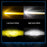 Motorcycle Bright LED Headlight Waterproof White+Yellow Light Motorbike Spotlight - 5