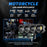 Motorcycle 4-LED Headlight Waterproof White+Yellow Light Motorbike Spotlight Front Lamp - 2