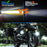 Motorcycle 4-LED Headlight Waterproof White+Yellow Light Motorbike Spotlight Front Lamp - 3