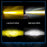 Motorcycle 4-LED Headlight Waterproof White+Yellow Light Motorbike Spotlight Front Lamp - 4