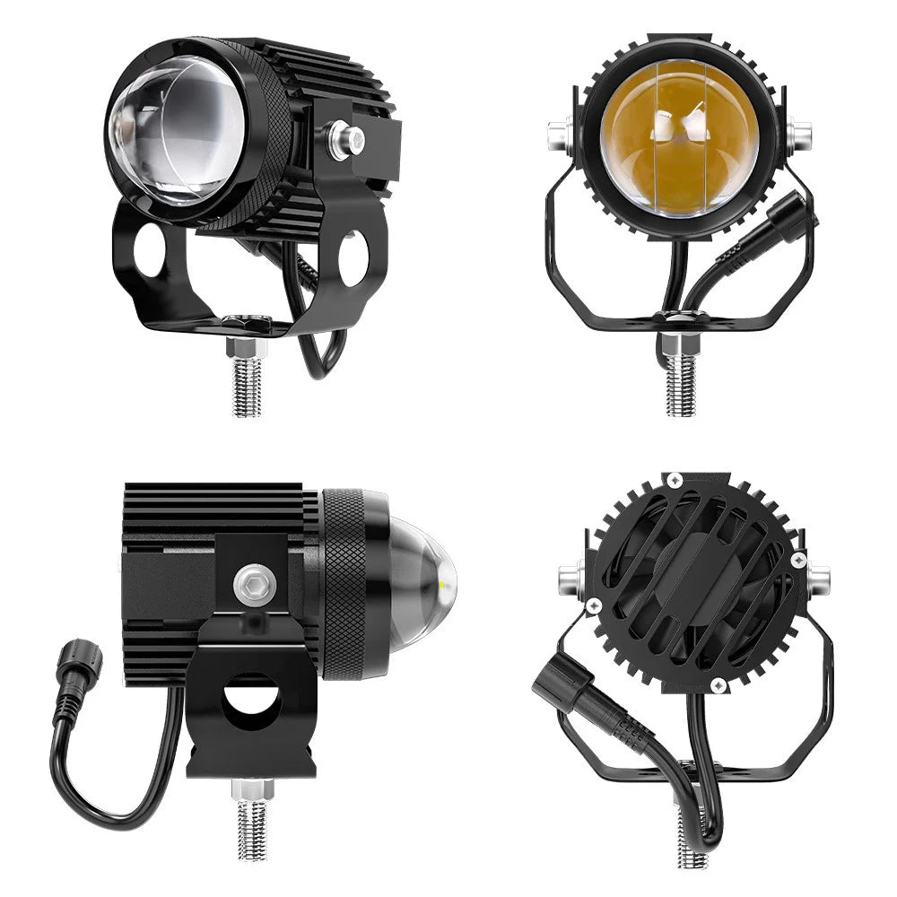 1 Pair / Set Motorcycle LED Headlight Waterproof Motorbike Internal Modified Spotlight with Fan - 2