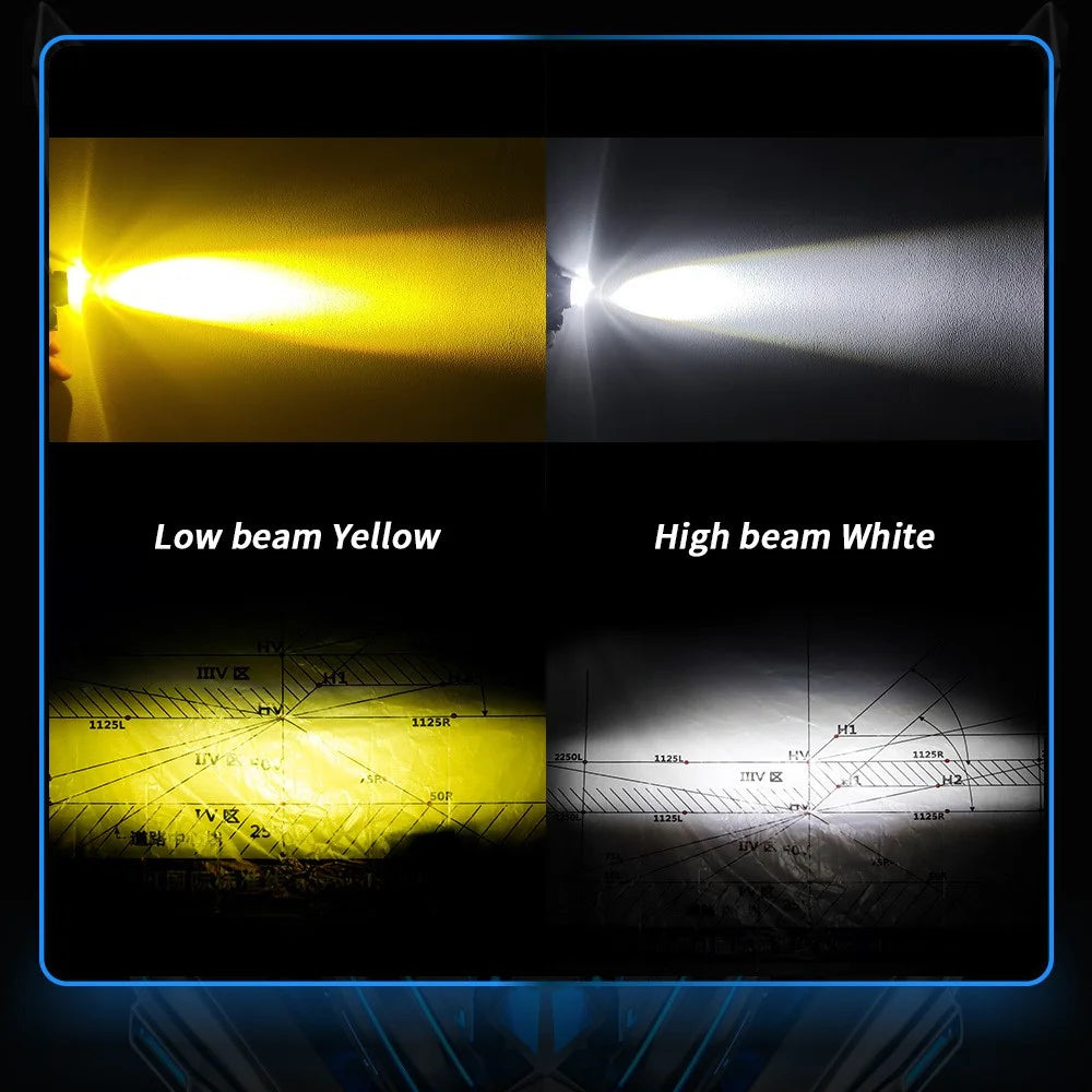 1 Pair / Set Motorcycle LED Headlight Waterproof Motorbike Internal Modified Spotlight with Fan - 5