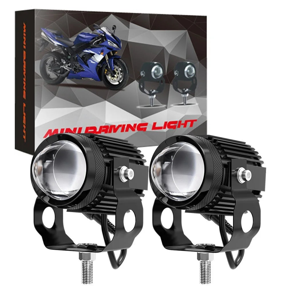 1 Pair / Set Motorcycle LED Headlight Waterproof Motorbike Internal Modified Spotlight with Fan - 6