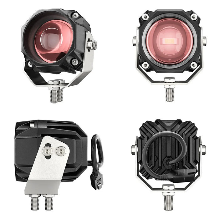 1 Pair / Set Motorcycle 5 Modes LED Headlight Motorbike External Modified Spotlight - 4