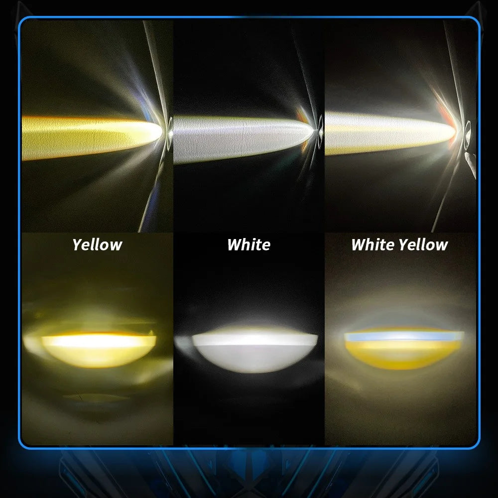 1 Pair / Set Motorcycle 5 Modes LED Headlight Motorbike External Modified Spotlight - 7