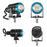 Motorcycle LED Spotlight White+Yellow High Low Beam Light Waterproof Motorbike Headlight - 3