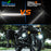 Motorcycle LED Spotlight White+Yellow High Low Beam Light Waterproof Motorbike Headlight - 5