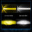 Motorcycle LED Spotlight White+Yellow High Low Beam Light Waterproof Motorbike Headlight - 6