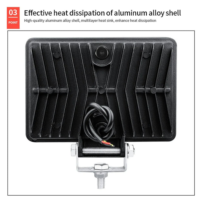 144W 48-LED Car Truck Forklift Driving Work Light Waterproof 5-inch Engineering Vehicle Spot Flood Light - 7
