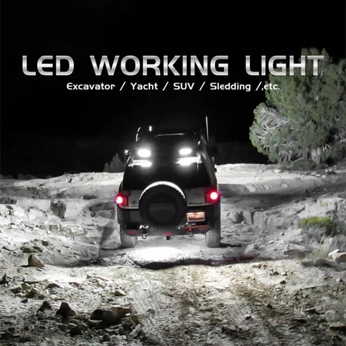 COB 9W Super Bright Car DRL Light SUV Excavator Working Light Daytime Running Lamp - 2