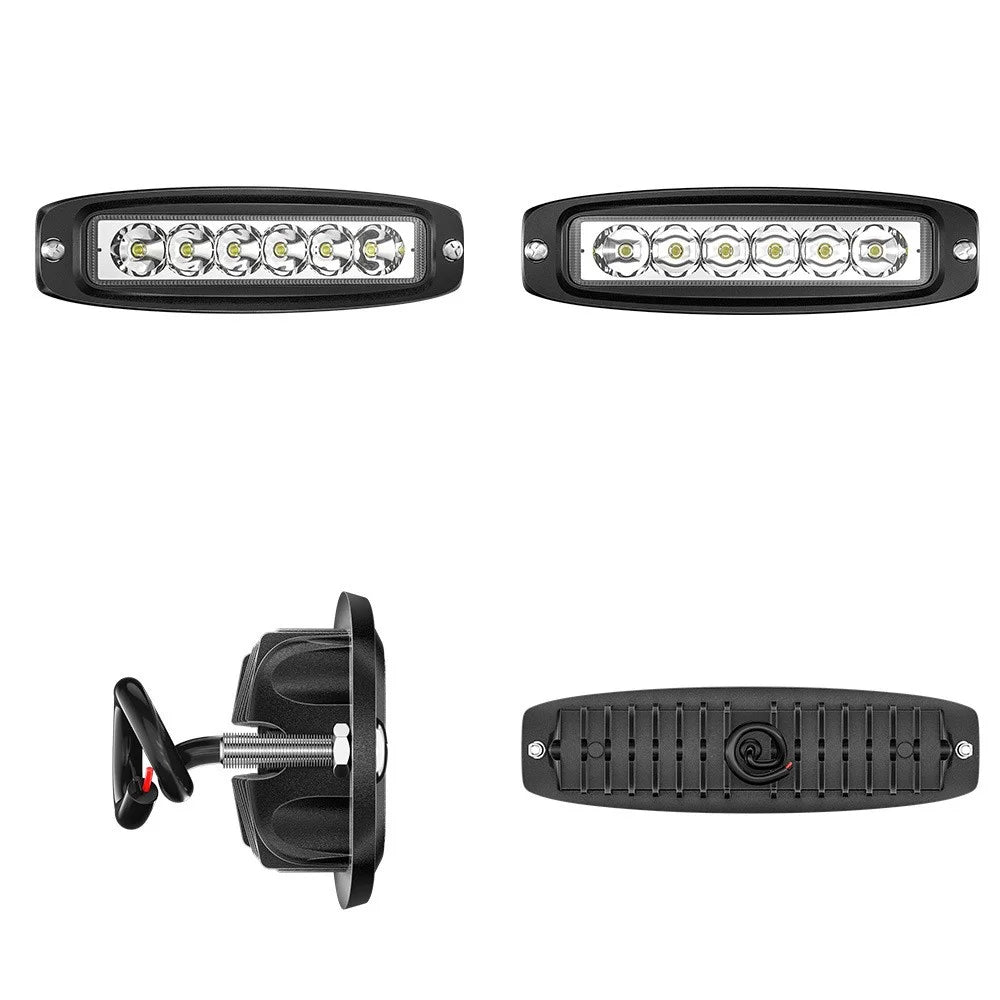 18W 16-LED Car Truck Off Road Embedded Bar Spotlight Waterproof Vehicle Driving Headlight - 7