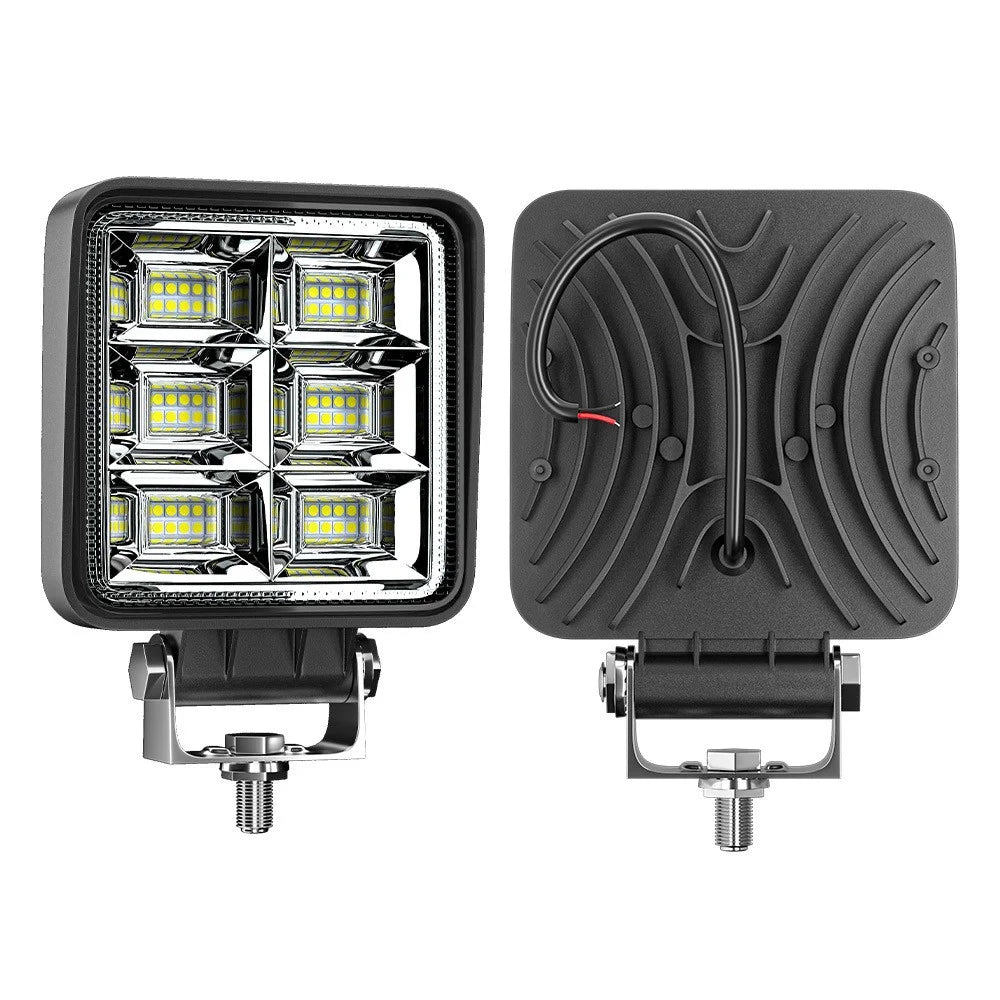 144W 48LED Car SUV Off-Road 4-inch Square Floodlight Waterproof Vehicle Bright Flood Lamp - 1