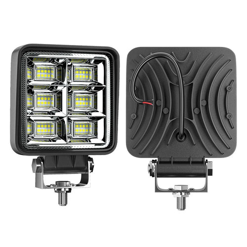 144W 48LED Car SUV Off-Road 4-inch Square Floodlight Waterproof Vehicle Bright Flood Lamp - 1