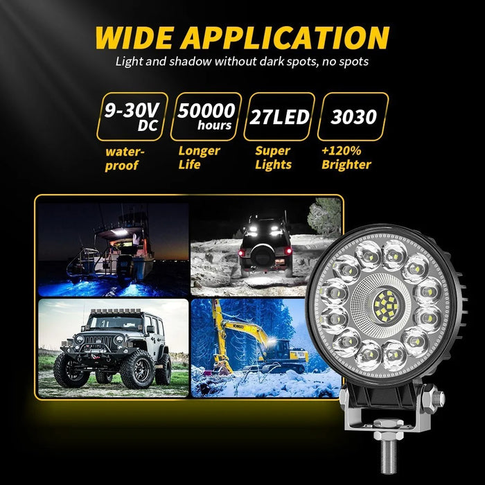 4-inch Car SUV Off-Road Floodlight Spotlight Round Vehicle Driving Headlight - 3