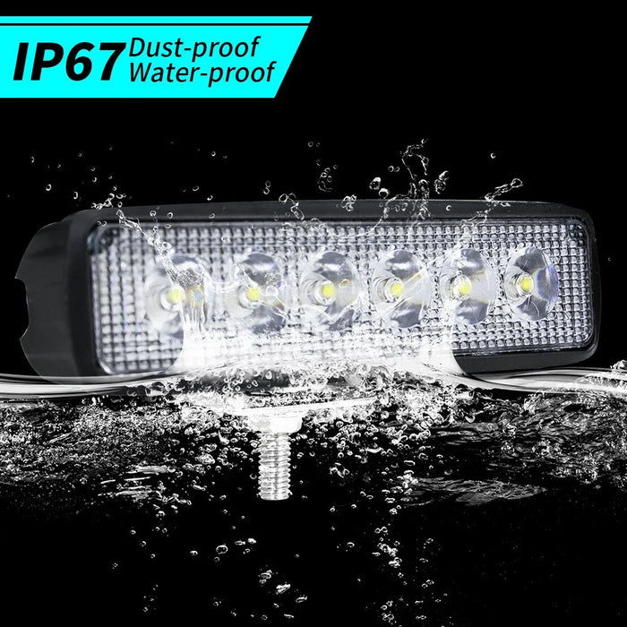 18W Car SUV Off-Road 6LED Spotlight Waterproof Vehicle Super Bright Bar Lamp Headlight - 3