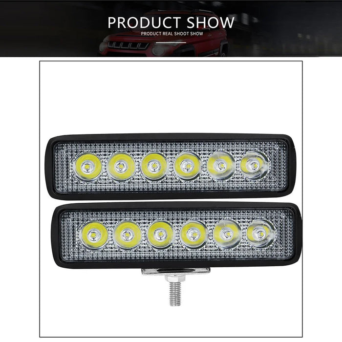 18W Car SUV Off-Road 6LED Spotlight Waterproof Vehicle Super Bright Bar Lamp Headlight - 5