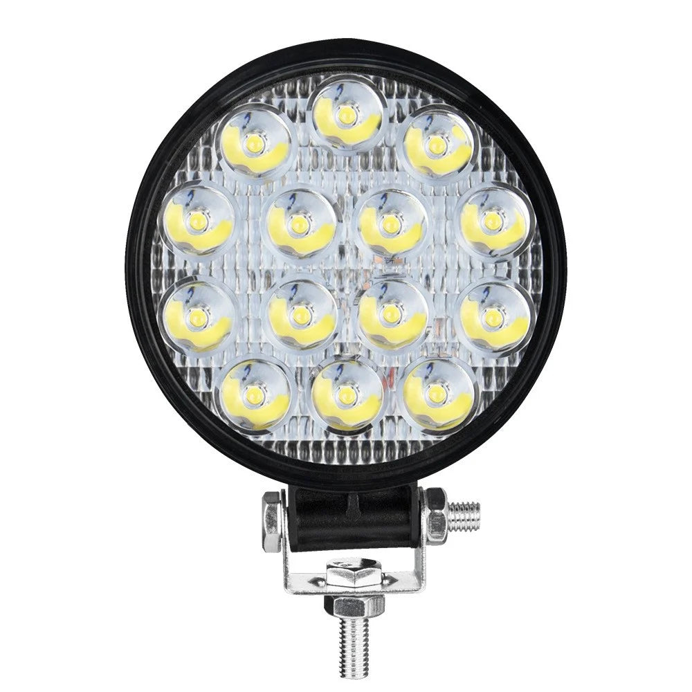 14LED 42W Car SUV Off-Road Round Spotlight Waterproof Vehicle Super Bright Headlight - 2