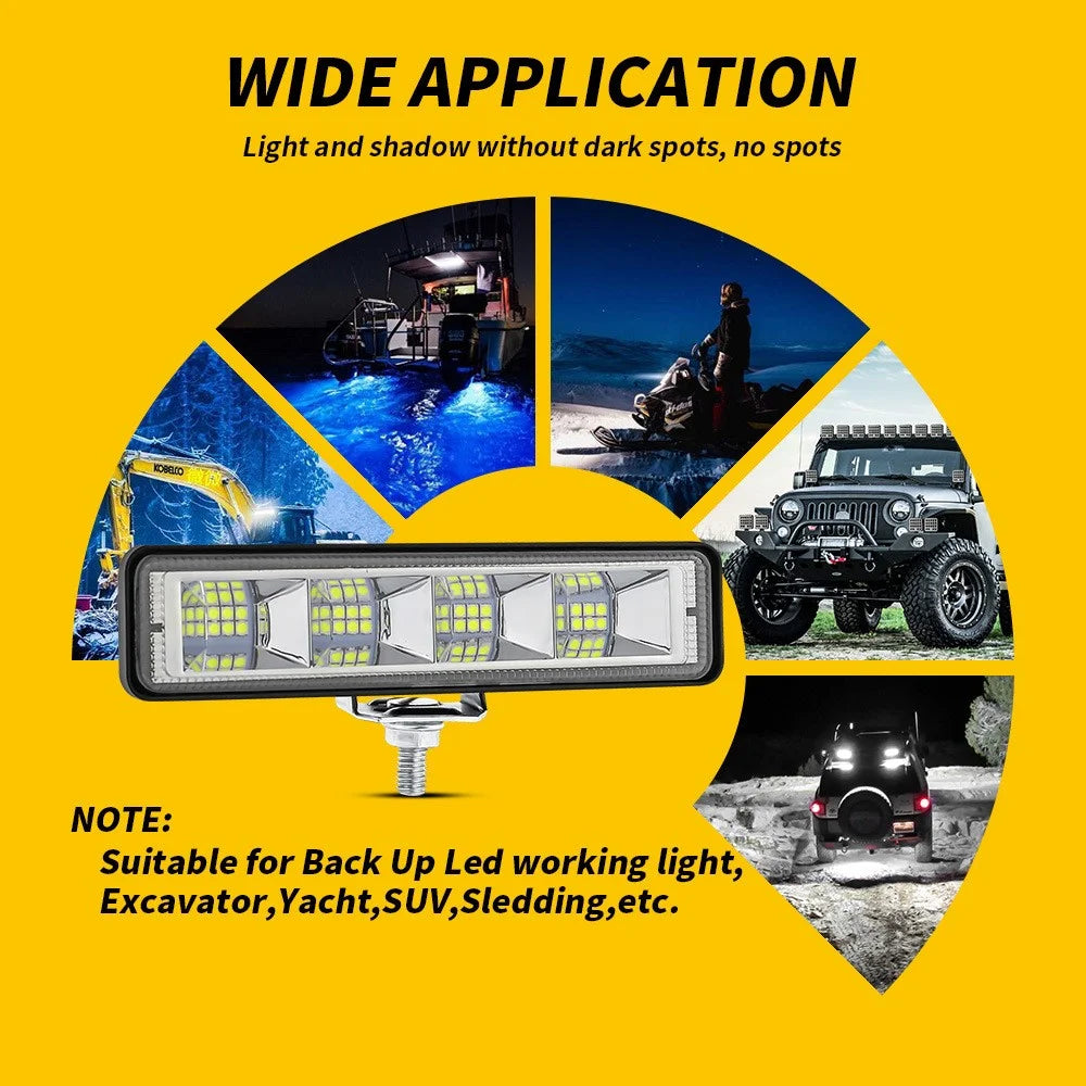 24LED Car SUV Off-Road Floodlight Bar Lamp Waterproof Vehicle Bright Flood Light - 3