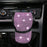 7Pcs / Set Shiny Rhinestones Car Steering Wheel Safety Belt Shifter Cover Cup Mat Start Button Ring Kit - Pink - 3