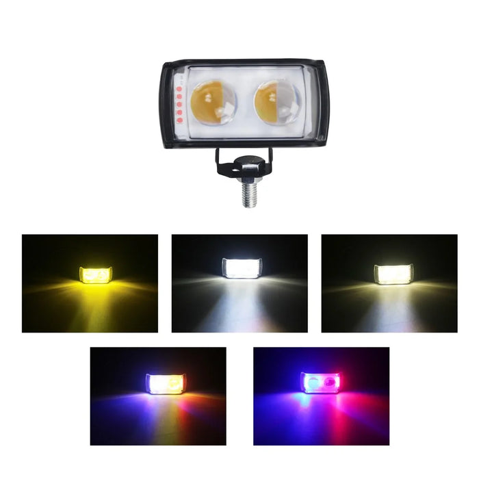 A086-2C 2 LED Motorcycle Spotlight Waterproof Aluminum Shell 12-60V Motorbike Headlight - 4