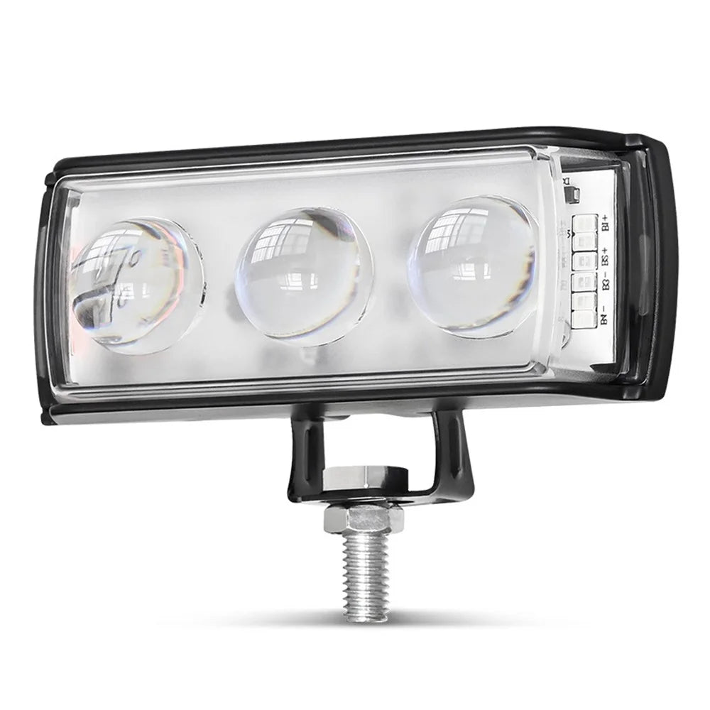 A086-3C 3 LED Motorcycle Spotlight Waterproof Aluminum Shell 12-60V Motorbike Headlight - 1