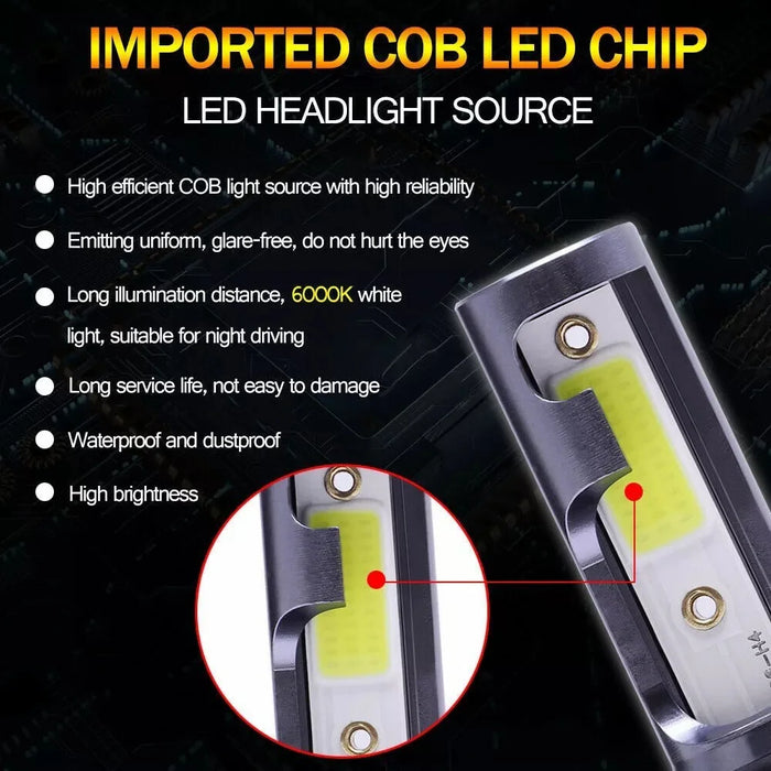 2Pcs H4 LED Headlight 360 Degree Illumination 120W 6000K High Low Beam Car Fog Lamp - 4