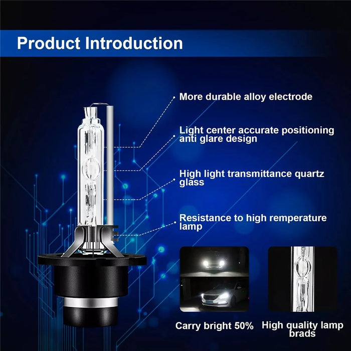 2Pcs D2S Car Headlight 6000K High Brightness IP68 Waterproof Xenon Bulb HID Lamp - 5