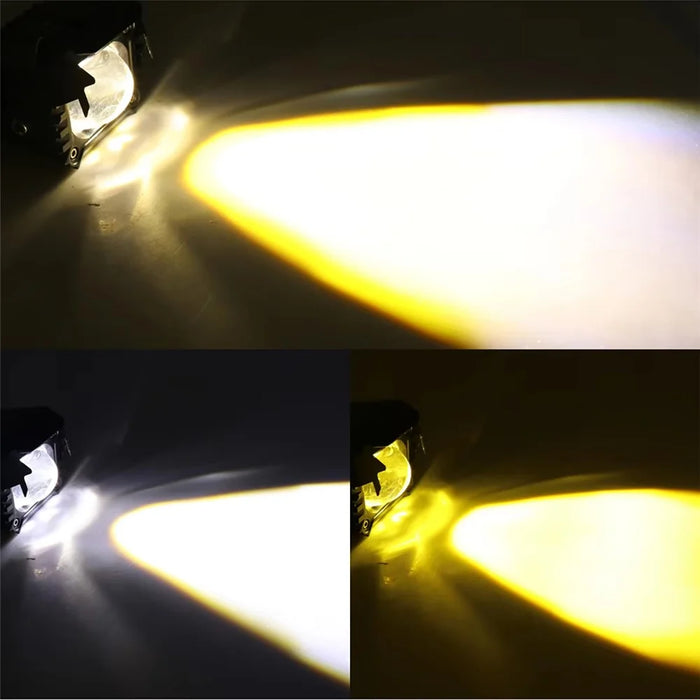 15W Motorcycle Spotlight IP68 Waterproof LED Work Light with 180 Degree Adjustable Bracket - 2