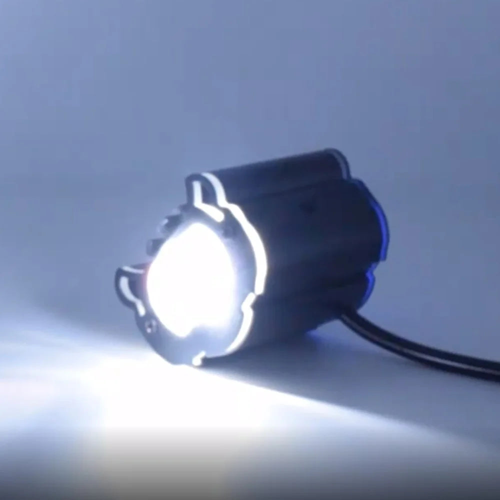 12 - 48V Motorcycle Spotlight Waterproof Aluminum Shell Red Blue Strobe Headlight - 5