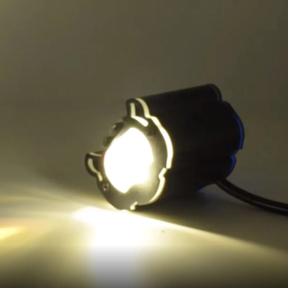 12 - 48V Motorcycle Spotlight Waterproof Aluminum Shell Red Blue Strobe Headlight - 6
