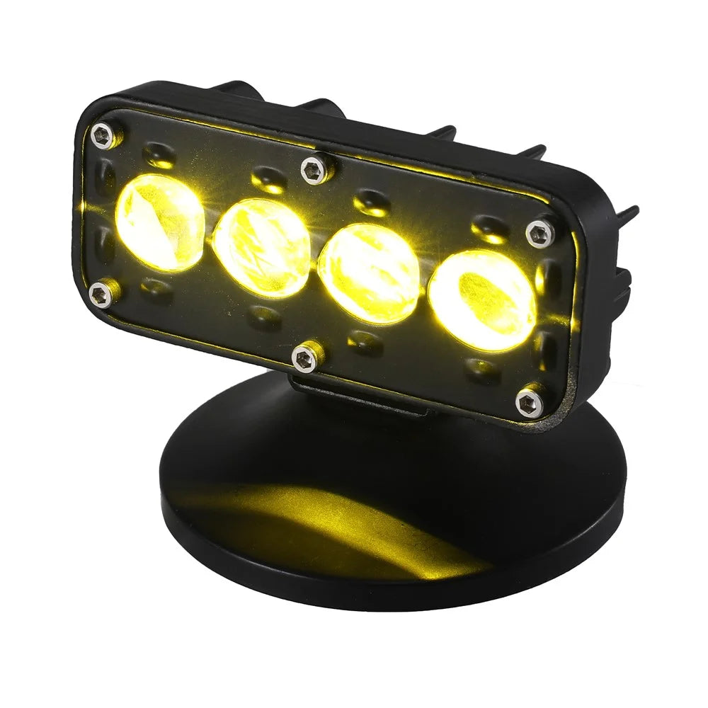 IP68 Waterproof 12 - 60V Motorcycle LED Aluminum Shell Spotlight Red Blue Strobe Light - 3