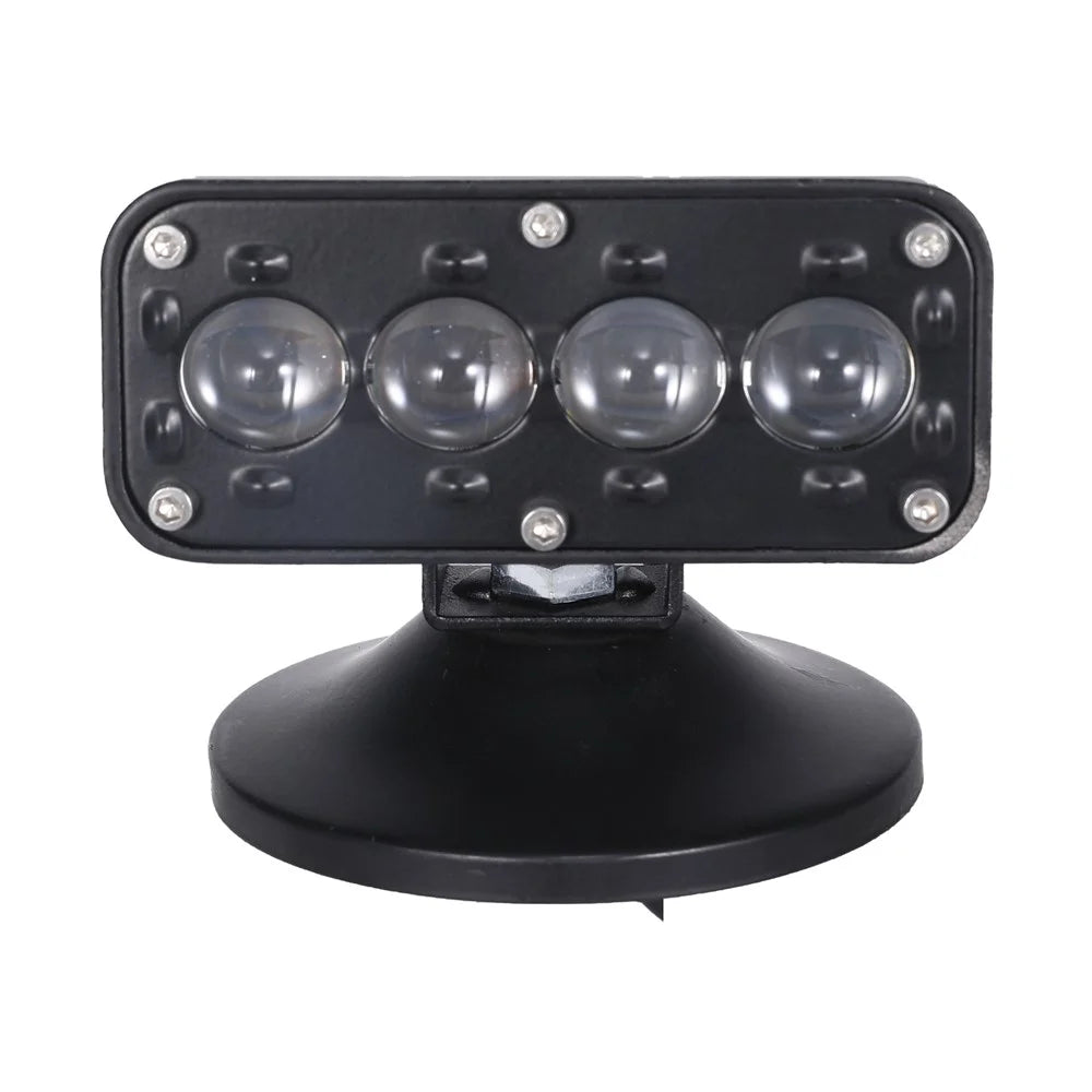 IP68 Waterproof 12 - 60V Motorcycle LED Aluminum Shell Spotlight Red Blue Strobe Light - 4