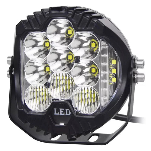 5 Inch Round Spotlight Car Front Bumper Lamp IP67 Waterproof Aluminum Shell LED Floodlight - White Light - 1