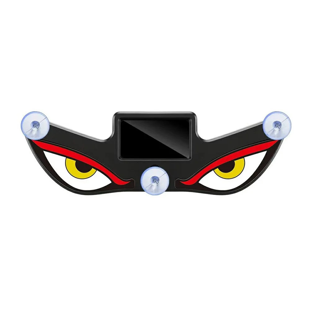 Devil Eyes Design Car LED Warning Lamp Solar Powered Atmosphere Light with Suction Cups for Windshield - Red+Yellow+White - 1