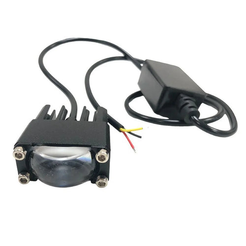 1-LED Car Grille Light IP67 Waterproof 18W Yellow and White Dual Color Auxiliary Lamp for SUV ATV Truck - Black - 1