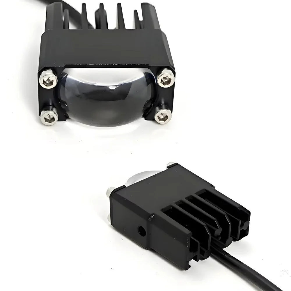1-LED Car Grille Light IP67 Waterproof 18W Yellow and White Dual Color Auxiliary Lamp for SUV ATV Truck - Black - 6