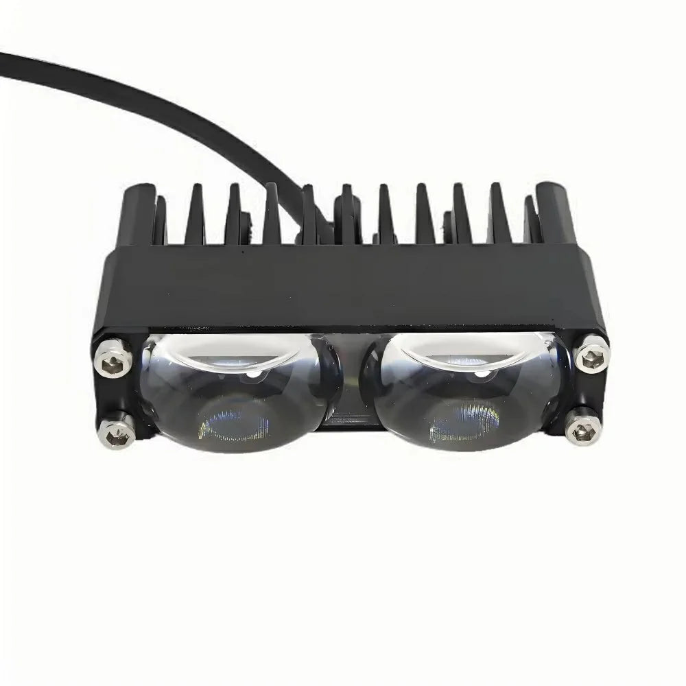 2-LED Car Grille Light IP67 Waterproof 18W Yellow and White Dual Color Auxiliary Lamp for SUV ATV Truck - Black - 7