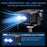 S29 IP67 Waterproof 5 Modes Motorcycle LED Spotlight Red DRL Blue Car Warning Light - Black - 4