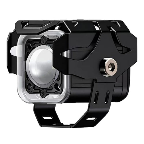 Motorcycle LED Spotlight 15W Auxiliary Headlight Red Blue Yellow White Fog Lamp - Black - 1