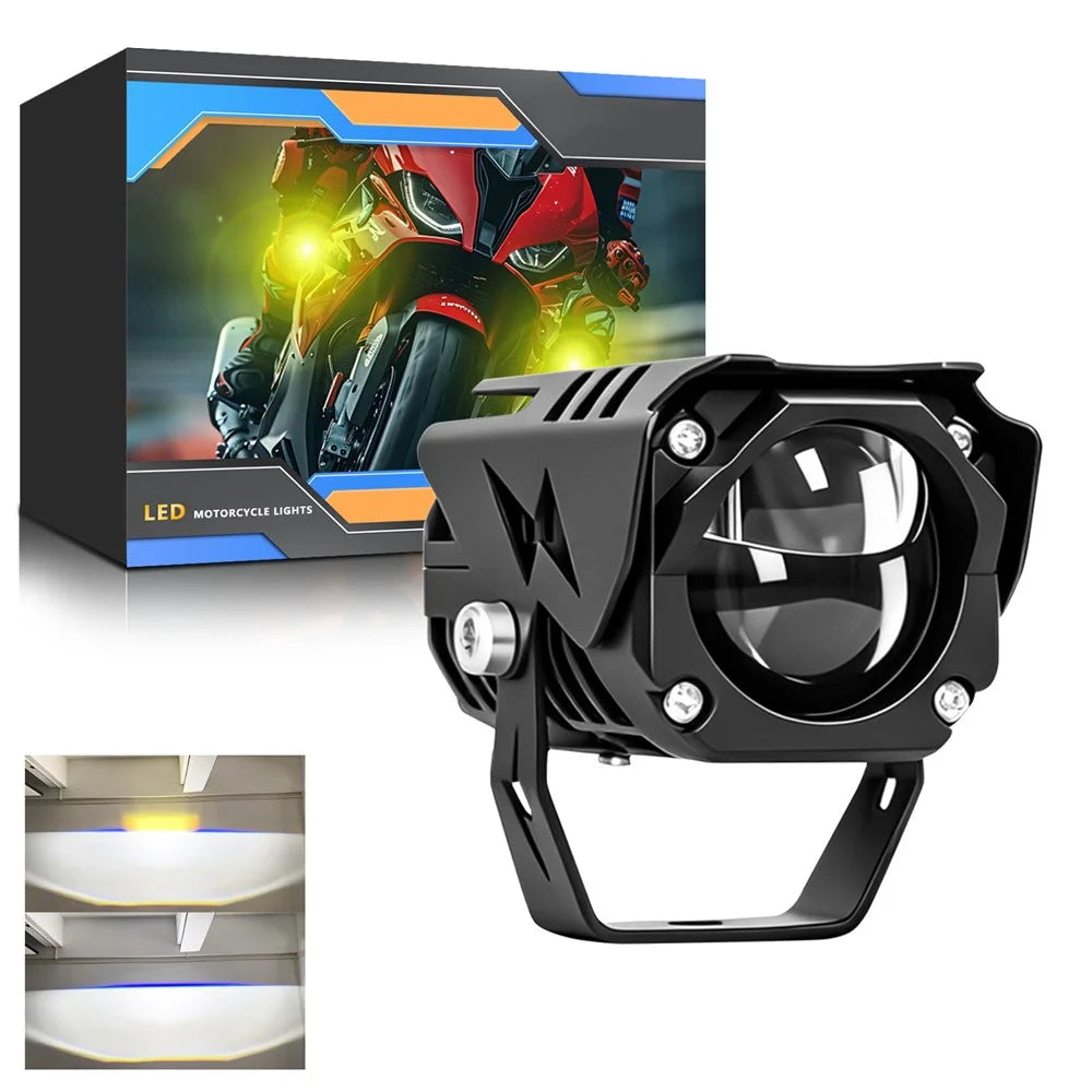 M8 Motorcycle LED Light 40W 5500LM IP68 Waterproof Dual Beam Spotlight for Off-Road - Black - 1