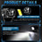 M8 Motorcycle LED Light 40W 5500LM IP68 Waterproof Dual Beam Spotlight for Off-Road - Black - 5