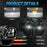 M8 Motorcycle LED Light 40W 5500LM IP68 Waterproof Dual Beam Spotlight for Off-Road - Black - 7