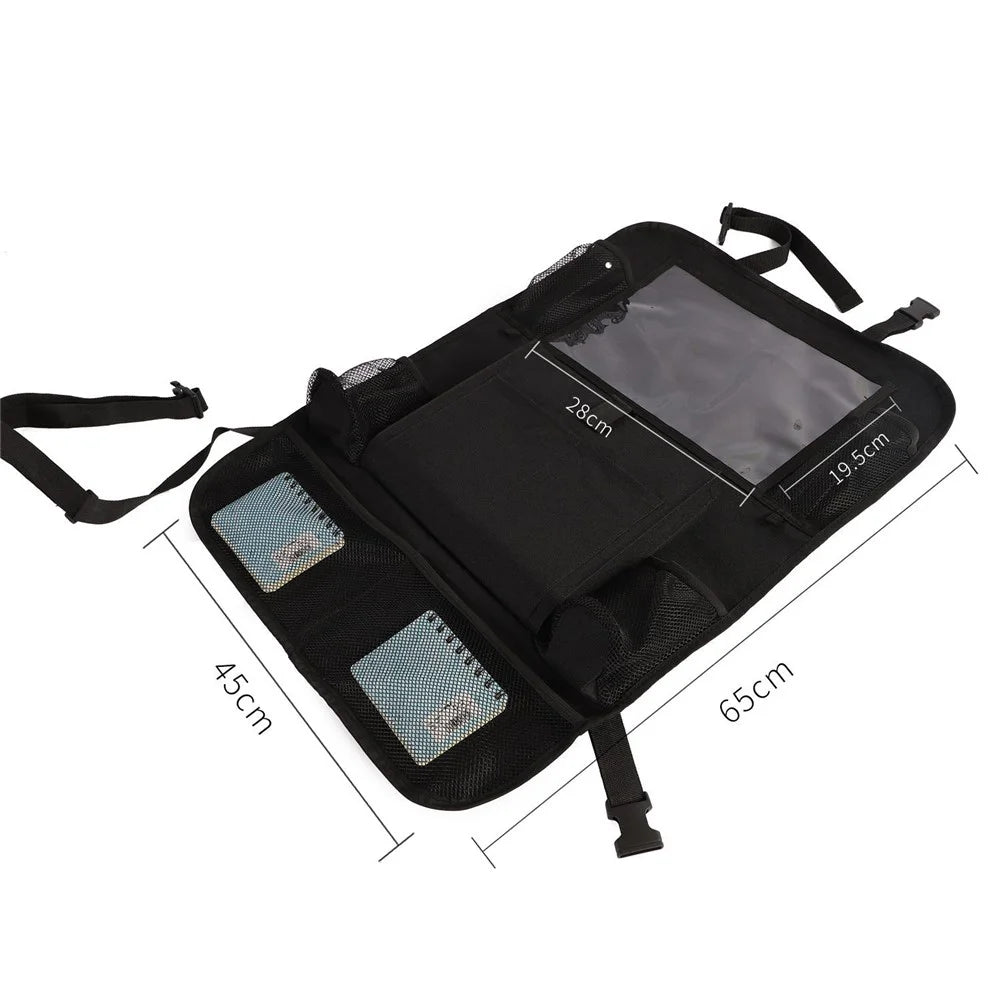 Multifunctional Car Seat Back Hanging Storage Bag Organizer Pouch with Tablet Pocket - 6