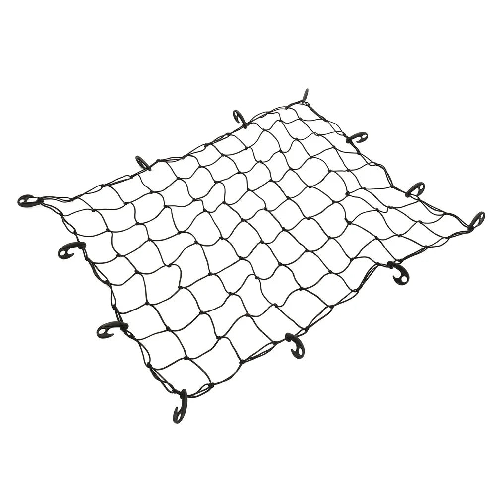 Latex Heavy Duty Cargo Net for Pickups Car Mesh Holes Cord Net for Truck Bed Roof Rack 120cmx90cm 88 Grids Cargo Organizer Net with Hooks - 2